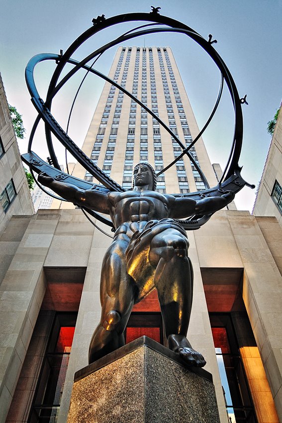 145-DSC_4414 - Statue of Atlas - Rockefeller Center Statue of Atlas in the Rockefeller Center