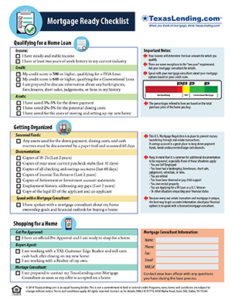 Mortgage Ready Checklist